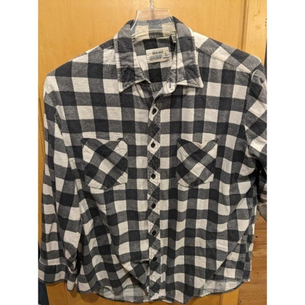 VINTAGE 80s Royal Choice Long Sleeve Button Shirt Adult XL Mens Plaid